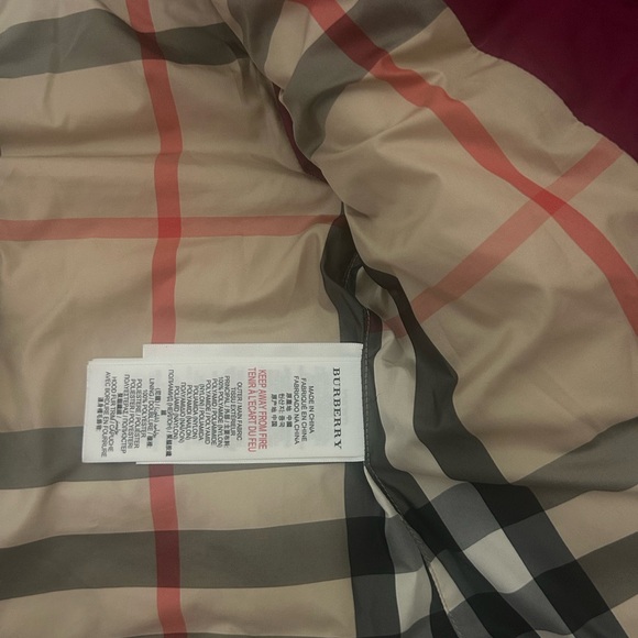 Burberry Kids Burgundy-Pinkish Puffer Jacket - Picture 5 of 8